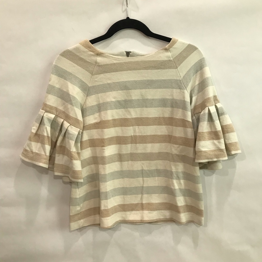 Anthropologie Maeve Helsa striped ruffled sleeve - Picture 2 of 5